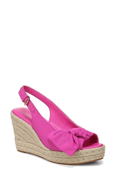 Naturalizer Bettina Slingback Espadrille Wedge Sandal In Fuchsia Pink