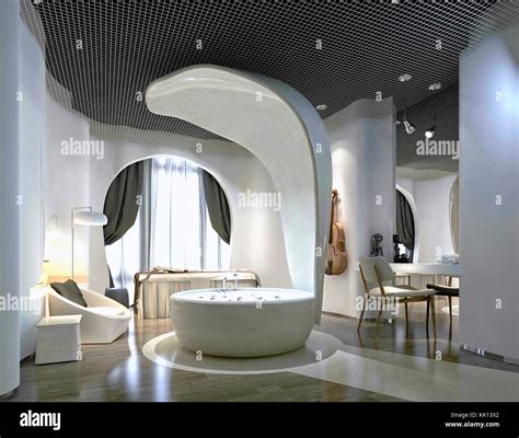 3d Render Of Modern Bathroom Stock Photo Alamy