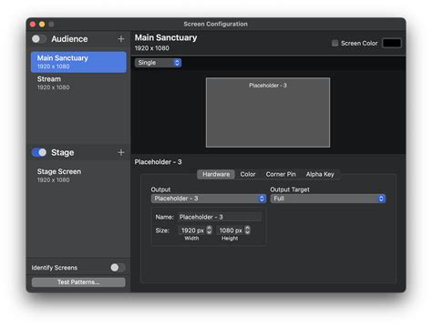 Screen Configuration In Propresenter Renewed Vision