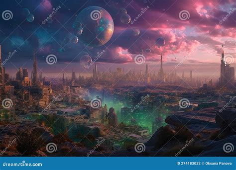 Sunset 3D City of the Future. Alien Cities, Scifi, Science Fiction, Other Worlds, Alien ...