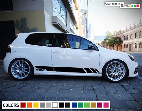 Sticker Decal Vinyl Side Door Stripes For Volkswagen Golf Mk6 Gti R Sport Skirt Ultimateprocy1