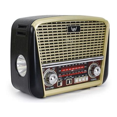 Radio Retro Recarregavel Altomex Fm Am Usb Aux Sd Pendrive Bluethoot