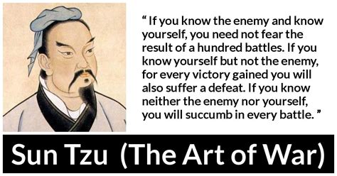 Sun Tzu If You Know The Enemy And Know Yourself You Need