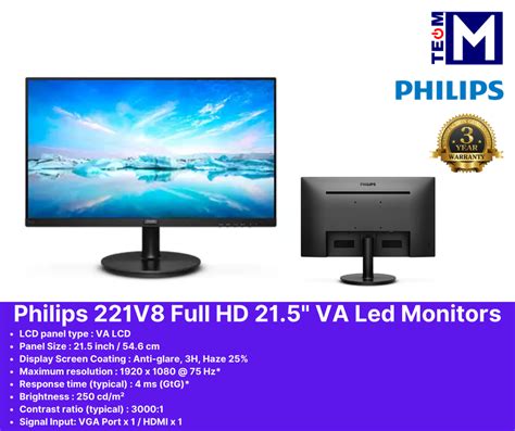 Philips V Full Hd Led Va Monitor Hz Ms Flicker Free