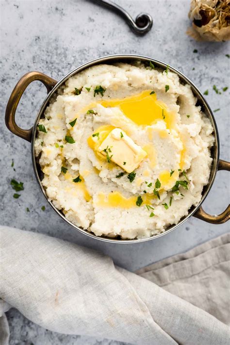 Roasted Garlic Mashed Cauliflower Every Little Crumb