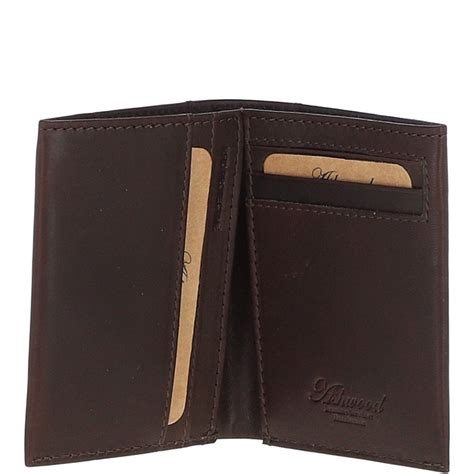 Luxury Slim 3 Card Waxy Leather Wallet Brown W 83