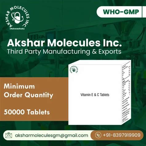 Vitamin E & C Tablets- Third Party Manufacturing at ₹ 1256/month in Sonipat | ID: 2852960783197