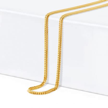 Ct Daily Wear Foxtail Chain In Ct Gold Purejewels