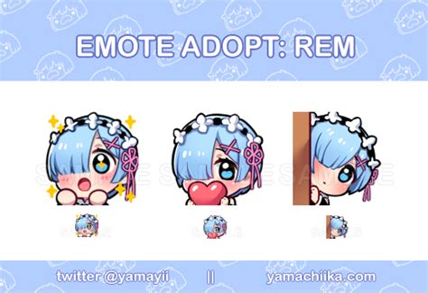 Chiika Comms Closed On Twitter Rem Emote Adopts 35 Each Dm Me