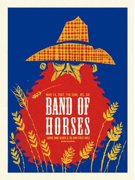 Methane Studios Band Of Horses Concert Posters Event Poster Design