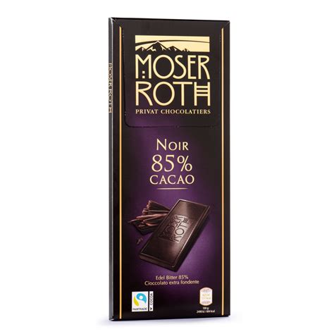 ROKSH Tafelschokolade MOSER ROTH Noir Edel Bitter 85 Cacao 125g