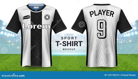 Soccer Jersey And Sport T Shirt Mockup Template Realistic Graphic