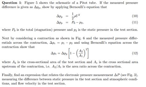 Solved Figure 5 Pitot Tube Used For Measuring Air