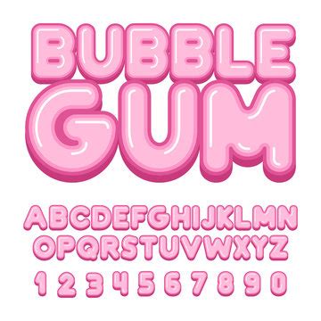 Bubble Gum Font Royalty Free Vector Image VectorStock 50 OFF