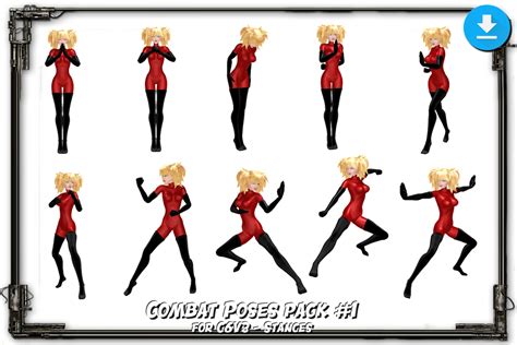 Mmd Combat Poses Pack 1 Stances By Riveda1972 On Deviantart