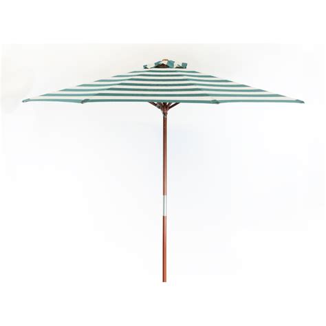 DestinationGear 9-ft Wood Green No-tilt Market Patio Umbrella in the ...