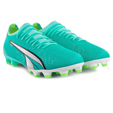 Chuteira Campo Puma Ultra Match Fg Ag Bdp Unissex Verde Branco