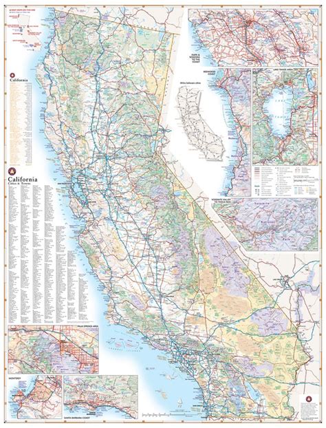 California Road Map — Benchmark Maps Road Map Oregon California