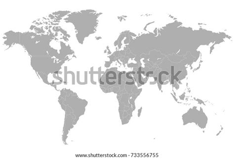 gray world map stock vector royalty