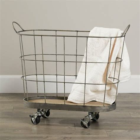 Rolling+Laundry+Metal+Basket+Set - Living in a shoebox