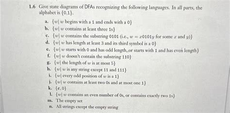 Solved Give State Diagrams Of Dfas Recognizing The Chegg