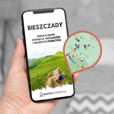 BIESZCZADY wielka MAPA 150 atrakcji szlaków restauracji i noclegów