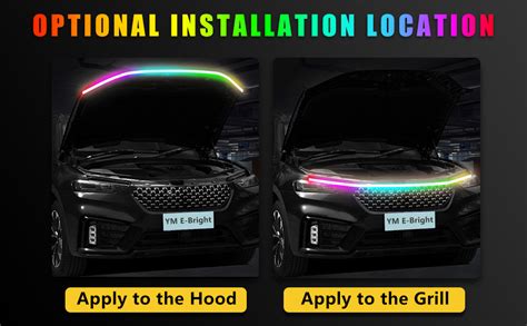 Amazon YM E Bright Car Led Lights Exterior RGB Hood Light Strip