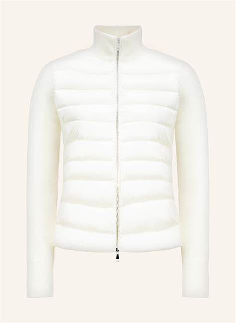 Moncler Daunenjacke Im Materialmix In Ecru