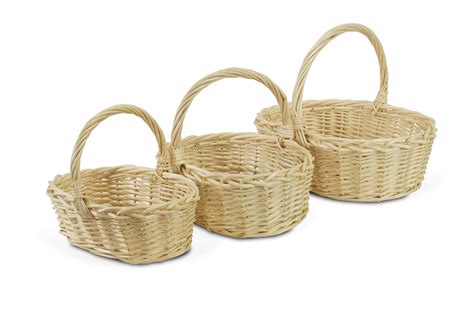 August Grove Oval 3 Piece Wicker Basket Set Wayfair