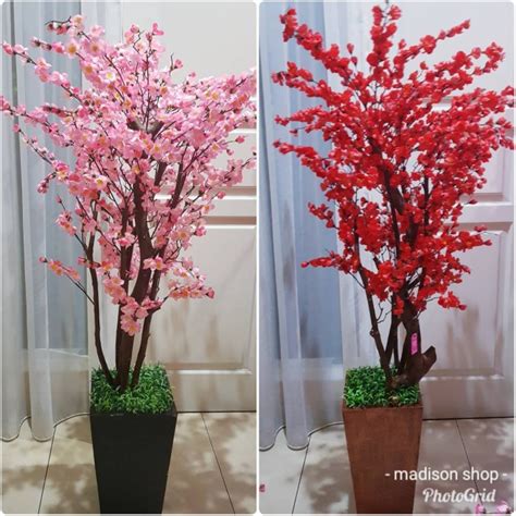 Jual Pohon Meihwa T 125 Cm Dekorasi Imlek Pajangan Pohon Sakura Pink