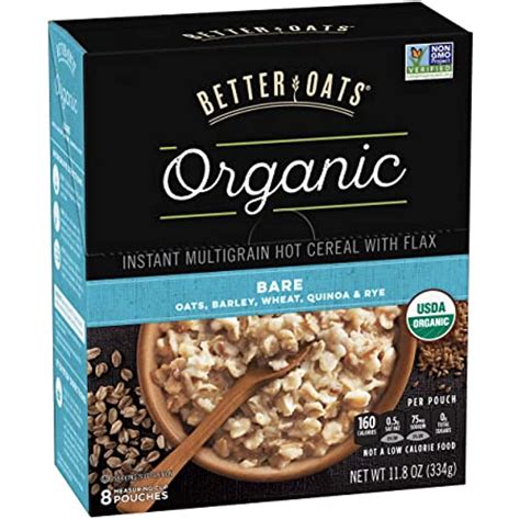 Better Oats Organic Instant Multigrain Hot Cereal With Flax Kosher Pareve 11 8 Oz 4 Pack Of