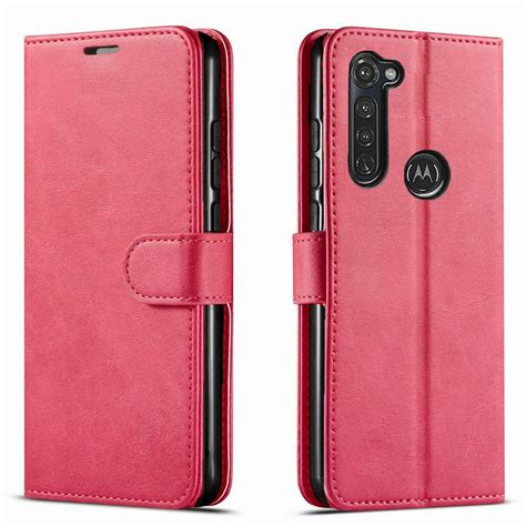 Motorola Moto G Stylus 2020 Case Starshop Premium Leather Wallet Pocket Credit Card Slots Pink