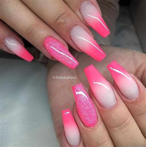 Tuyển Chọn 200 Mẫu Neon Pink Ombre Nails được Yêu Thích Nhất