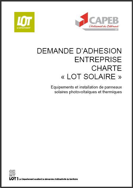 Lot Solaire D Couvrez Les Entreprises Adh Rentes La Charte Capeb