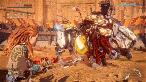 Behemoth Boss Fight In Horizon Zero Dawn YouTube