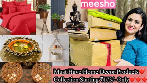 Meesho Home Decor Haul Starting Bedsheet Pot Stand Hanging Wall