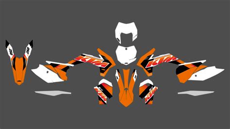 Kit déco KTM EXC EXC F 2014 2016 Origine 2 Kitdeco moto fr