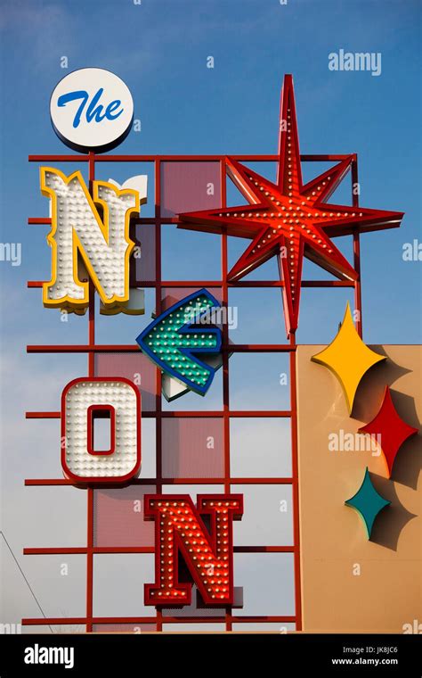 USA, Nevada, Las Vegas, Downtown, old neon sign Stock Photo - Alamy