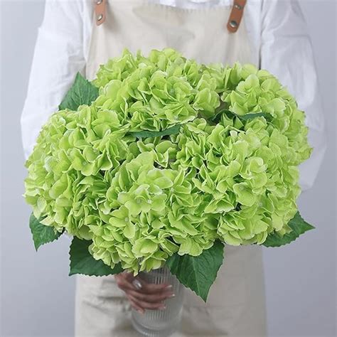 Amazon FOTEEWL 4 Pcs 21in Artificial Hydrangea Flower Large