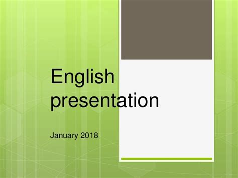 Presentation English