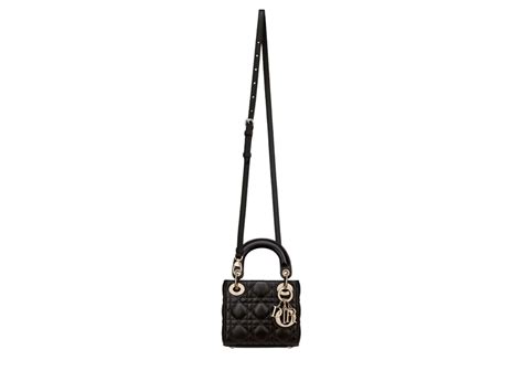 Sasom กระเป๋า Dior Lady Dior Micro Bag In Black Cannage Lambskin With Metal Hardware เช็คราคา