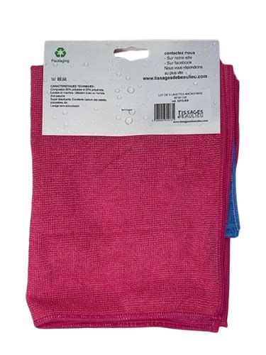 Lavettes Microfibres En Couleur X Cm Lot De Sachet Accrochable