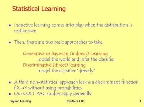 statistical learning powerpoint    id