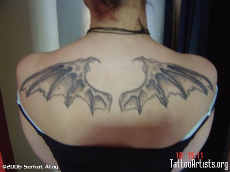 Bat Wings Back Tattoo