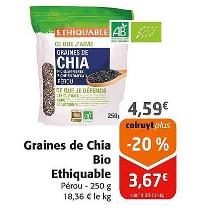 Promo Graines De Chia Bio Ethiquable Chez Colruyt ICatalogue Fr