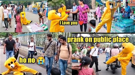 Teddy Bear Prank On Public Places 🤣😂 Funny Teddy Funny Reaction Teddy