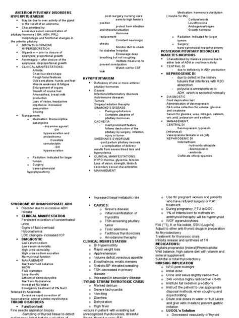 ANTERIOR PITUITARY DISORDERS | Thyroid