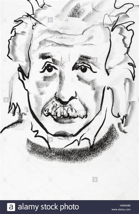 Portrait De Albert Einstein 1879 1955 Physicien Helvetico Americain