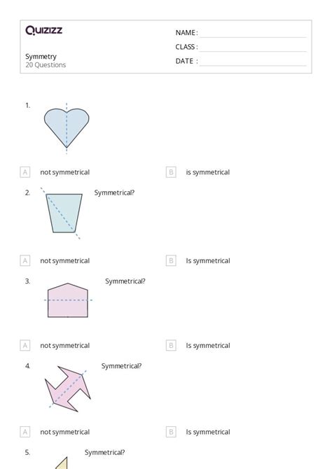 Symmetry Worksheets For Th Grade On Quizizz Free Printable