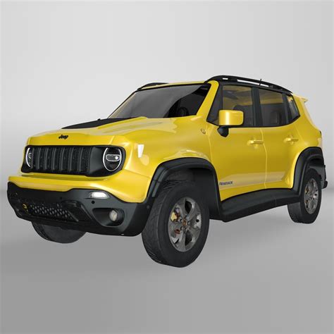 Jeep renegade yellow trailhawk model - TurboSquid 1381985